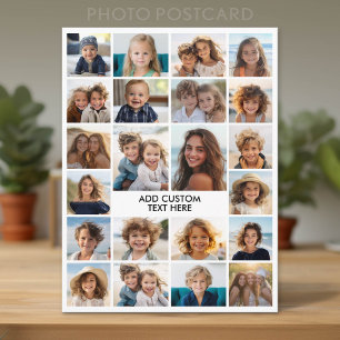 22 Fotocollage - Groen en Tekst Briefkaart