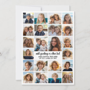 22 Fotocollage - Modern Minimaal met Tekst Feestdagenkaart