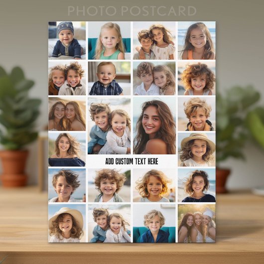 22 Fotocollage - Wit en tekst Briefkaart