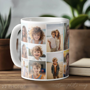 22 Fotosamenstelling - Minimaal raster met wit Koffiemok