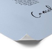 22 Grafiek Tafel met blauwe FOTO'S Poster (Hoek)