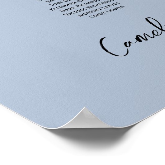 22 Grafiek Tafel met blauwe FOTO'S Poster (Hoek)