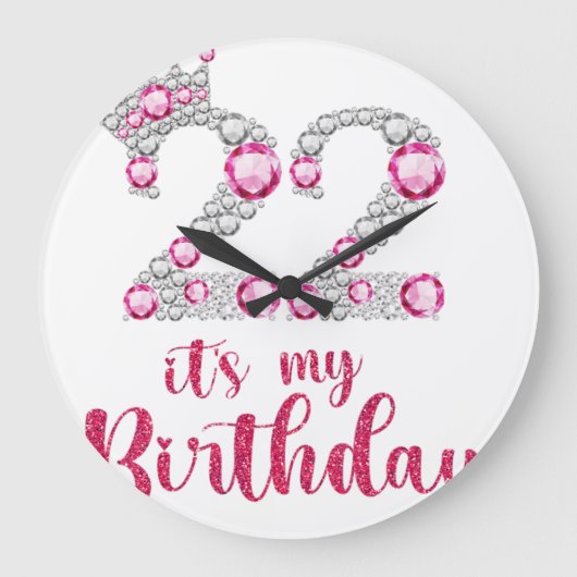 22 Het is mijn 22e verjaardag 22 jaar oude Bda Grote Klok (Voorkant)