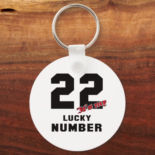 22 Het is mijn geluksgetal Sleutelhanger (Voorkant)