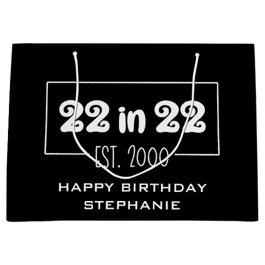 22 in 22 e.2000 22e verjaardag groot cadeauzakje (Voorkant)