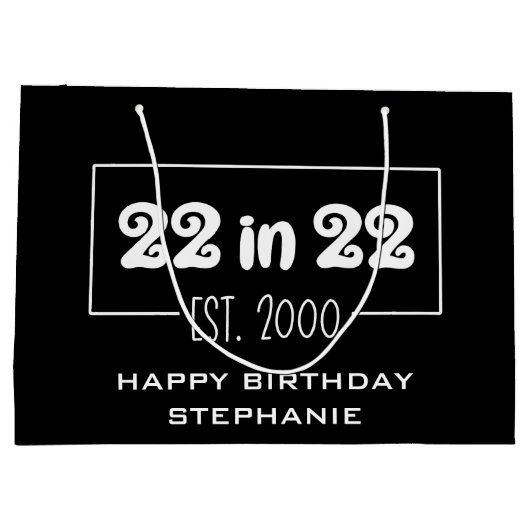 22 in 22 e.2000 22e verjaardag groot cadeauzakje (Achterkant)