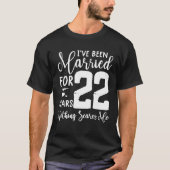 22 jaar gehuwd Funny Couple 22nd Jubileum T-shirt (Voorkant)