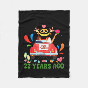 22 jaar geleden getrouwd, grappig 22ste jubileum k fleece deken