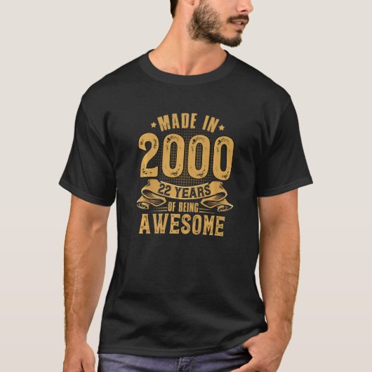 22 jaar Geweldige 22e geboorte T-shirt (Voorkant)