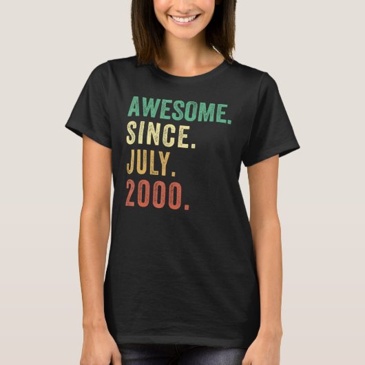 22 jaar Geweldige sinds juli 2000 22 T-shirt (Voorkant)