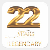 22 jaar legendarische sticker (Voorkant)