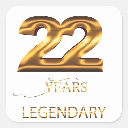 22 jaar legendarische sticker (Voorkant)