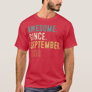22 jaar oud cadeau Geweldige sinds september 2000  T-shirt