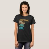 22 jaar oud Geweldige sinds juni 2000 22e verjaard T-shirt (Voorkant volledig)