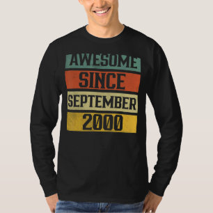 22 jaar oud Geweldige sinds september 2000 22e 5 T-shirt