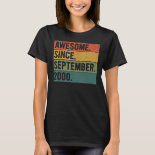 22 jaar oud Geweldige sinds september 2000 22e bi T-shirt