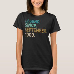 22 jaar oud Geweldige sinds september 2000 22nd 28 T-shirt