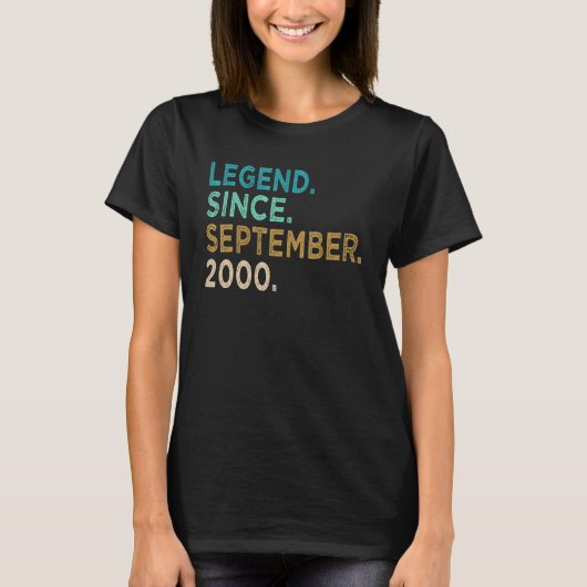 22 jaar oud Geweldige sinds september 2000 22nd 28 T-shirt (Voorkant)