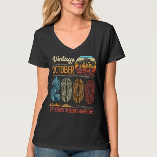 22 Jaar Oud Oktober 2000 22e Dag T-shirt (Voorkant)