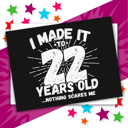 22 Jaar Oud Sarcasme Meme Leuk 22e Verjaardag Briefkaart