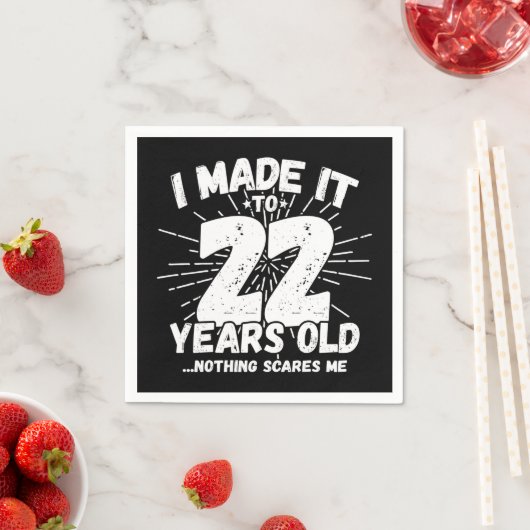 22 Jaar Oud Sarcastisch Meme Grappig 22e Verjaarda Servet (Insitu)