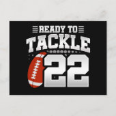 22 Jaar Oud Tackle Football Feest 22e Verjaardag Briefkaart (Voorkant)