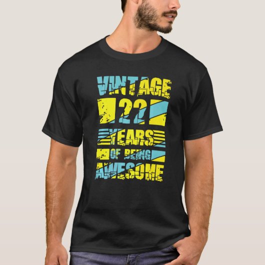 22 jaar oude 22e verjaardag 5 t-shirt (Voorkant)