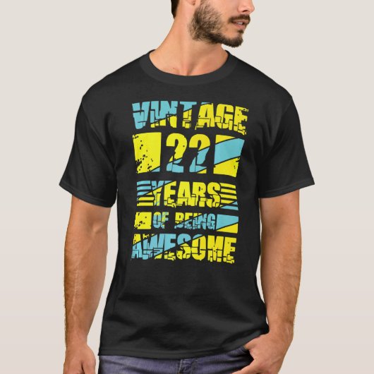 22 jaar oude 22e verjaardag 5 t-shirt (Voorkant)