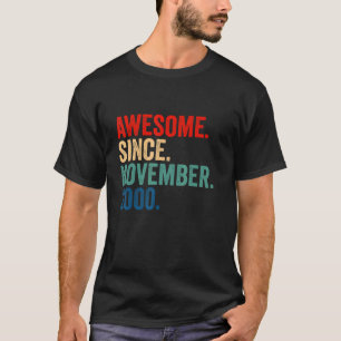22 jaar oude 22e verjaardag Geweldige sinds novemb T-shirt