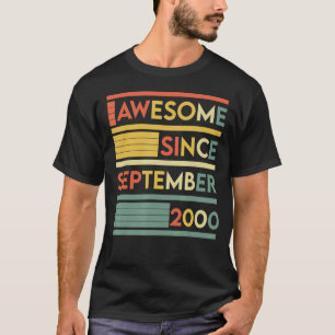22 jaar oude 22e verjaardag Geweldige sinds septem T-shirt