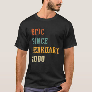 22 Jaar Oude Cadeau Episch Februari 2000 22e Verja T-shirt