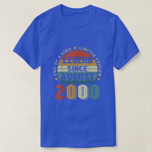 22 jaar oude cadeautjes 22e verjaardag Legende sin T-shirt (Design voorkant)