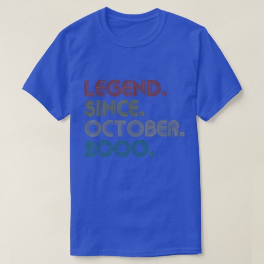 22 jaar oude cadeautjes sinds oktober 2000 22 t-shirt (Design voorkant)