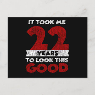 22 jaar oude dag nam me er 22 goed uitzien briefkaart