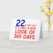 22 jaar Oude design Kaart (Gele Bloem)