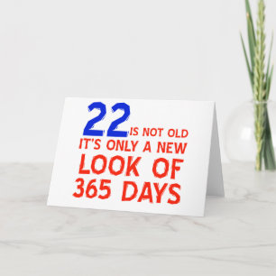 22 jaar Oude design Kaart