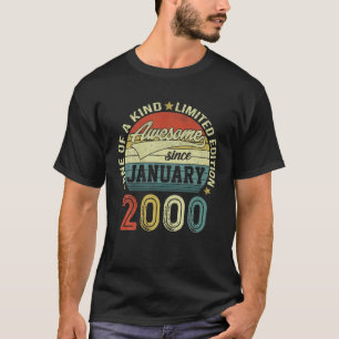 22 jaar oude geschenken Geweldige sinds januari 20 T-shirt
