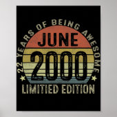 22 jaar oude geschenken Juni 2000 Limited Edition Poster (Voorkant)