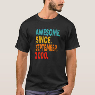 22 jaar oude Geweldige Vintage september 2000 22e T-shirt
