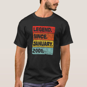 22 jaar oude legering sinds januari 2001 22e geboo t-shirt