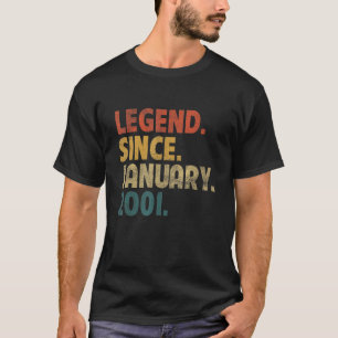 22 jaar oude legering sinds januari 2001 22e geboo t-shirt