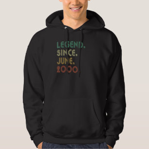 22 jaar oude leggende sinds juni 2000 22e verjaard hoodie
