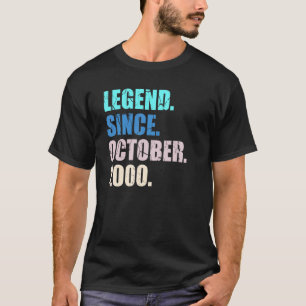 22 jaar oude leggende sinds oktober 2000 22e geboo t-shirt
