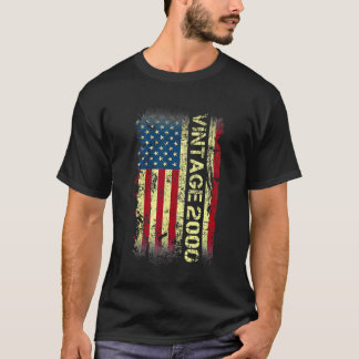 22 jaar oude Vintage 2000 Amerikaanse vlag 22e geb T-shirt