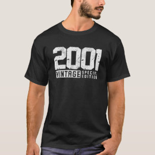 22 jaar oude Vintage 2001 22e verjaardag decoratie T-shirt