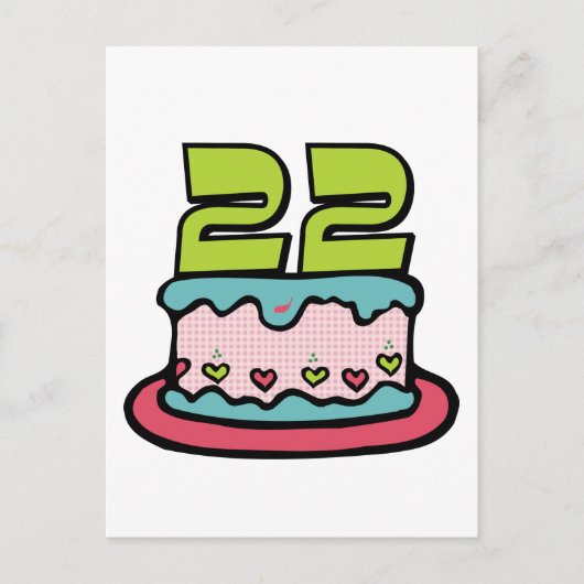 22 jaar oude vogelbeker briefkaart (Voorkant)