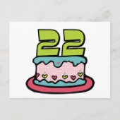 22 jaar oude vogelbeker briefkaart (Voorkant)