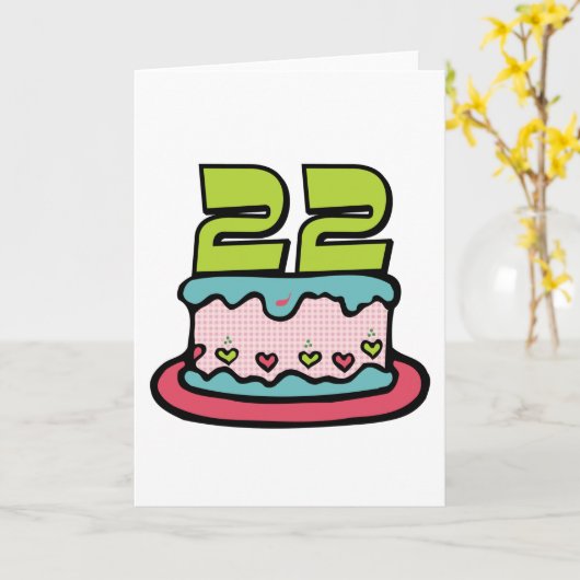 22 jaar oude vogelbeker kaart (Gele Bloem)