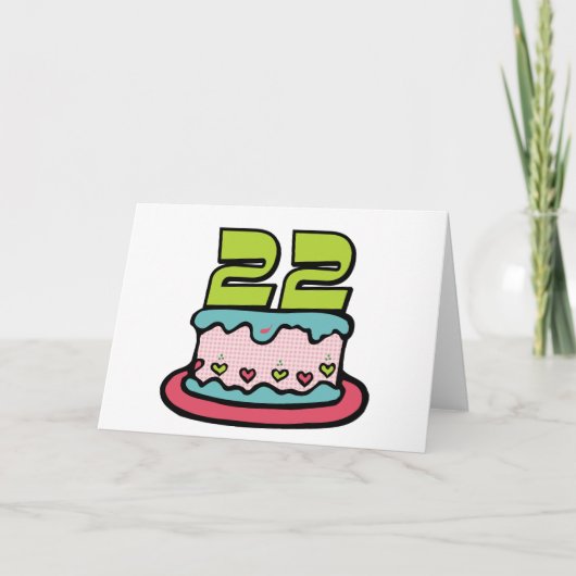 22 jaar oude vogelbeker kaart (Voorkant)