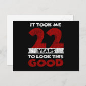 22 jaar verjaardag maakte me er goed uitzien 22e v briefkaart (Voorkant / Achterkant)
